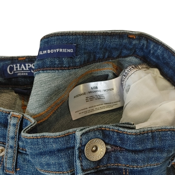 NWT Chaps Slim Boyfriend Ankle Jeans Size 6/28 - Picture 3 of 6